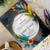 Elegante Sophisticated Luxury Botanical Wedding Kaart