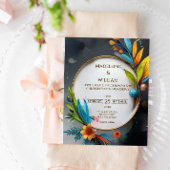 Elegante Sophisticated Luxury Botanical Wedding Kaart