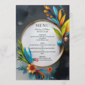 Elegante Sophisticated Luxury Botanical Wedding Menu (Voorkant)