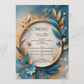 Elegante Sophisticated Luxury Botanical Wedding Menu (Voorkant)