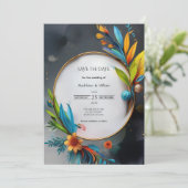 Elegante Sophisticated Luxury Botanical Wedding Save The Date (Staand voorkant)