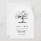 Elegante Southern Oak Garden Arch foto bruiloft Kaart (Voorkant)