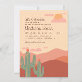 Elegante Southwest Desert bruids douche uitnodigin Kaart (Voorkant)