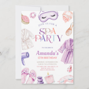 Elegante Spa-dag Meisjes Verjaardagsfeestje Kaart