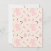 Elegante spa-feest uitnodiging met namaakgoud  (Achterkant)