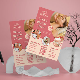 Elegante Spa & Salon Schoonheidsflyer Sjabloon Flyer