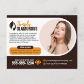 Elegante Spa Schoonheidssalon Make-up Nagels & Fac Briefkaart (Voorkant)