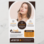 Elegante Spa Schoonheidssalon Make-up Nagels & Fac Flyer (Voorkant)