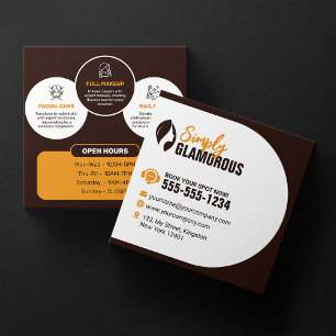 Elegante Spa Schoonheidssalon Make-up Nagels & Fac Vierkante Visitekaartje