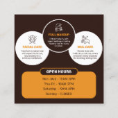 Elegante Spa Schoonheidssalon Make-up Nagels & Fac Vierkante Visitekaartje (Achterkant)