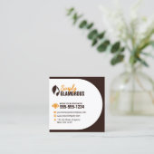 Elegante Spa Schoonheidssalon Make-up Nagels & Fac Vierkante Visitekaartje (Staand voorkant)