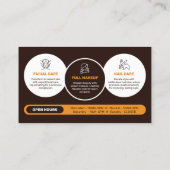 Elegante Spa Schoonheidssalon Make-up Nagels & Fac Visitekaartje (Achterkant)