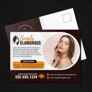Elegante Spa Schoonheidssalon Make-up Nagels & Gez Briefkaart