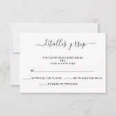 Elegante Spaanse Boda QR code Details Y RSVP (Voorkant)