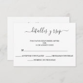 Elegante Spaanse Boda QR code Details Y RSVP (Voorkant / Achterkant)