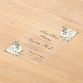 Elegante Spaanse bruiloft acryl uitnodiging (Laagn)