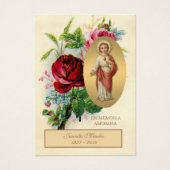 Elegante Spaanse Jezusrozen Religieuze Gebedskaart Visitekaartje (Voorkant)