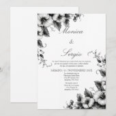 Elegante Spaanse minimalistische bruiloft Kaart (Voorkant / Achterkant)