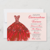Elegante Spaanse Quinceañera Mis Quince ROZEN Kaart (Voorkant)