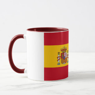 Elegante Spaanse vlag overdekte keramiek Mok