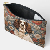 Elegante Spaniel op Bloemige Achtergrond Etui (Open)