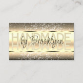 Elegante Sparkle Glitter Luxe Glam Donker Goud Visitekaartje (Voorkant)