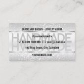 Elegante Sparkle Glitter Luxe Glam Lichtgrijs Visitekaartje (Achterkant)