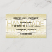 Elegante Sparkle Glitter Luxe Glam Light Gold Visitekaartje (Achterkant)