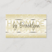 Elegante Sparkle Glitter Luxe Glam Light Gold Visitekaartje (Voorkant)