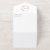 Elegante Sparkle Glitter Wedding Script Kalligrafi All In One Uitnodiging (Buiten)