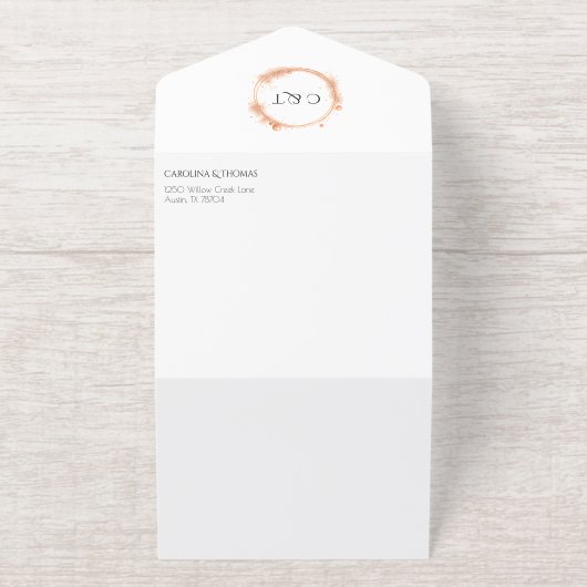 Elegante Sparkle Glitter Wedding Script Kalligrafi All In One Uitnodiging (Buiten)