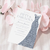 Elegante Sparkle Jurk Vrouwen 50ste Verjaardagsfee Kaart