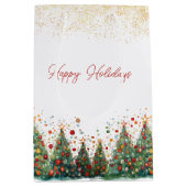 Elegante Sparkle Kerstboom Gift Bag Medium Cadeauzakje (Voorkant)