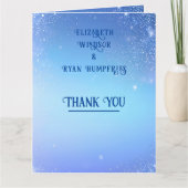 Elegante Sparkle Wedding Bedankkaart (Voorkant)