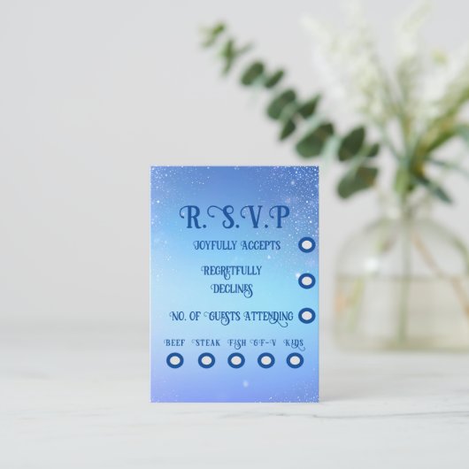 Elegante Sparkle Wedding Informatiekaartje (Staand voorkant)