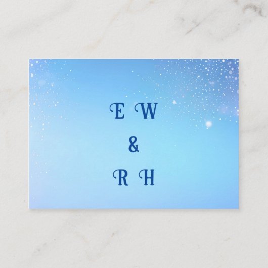 Elegante Sparkle Wedding Informatiekaartje (Achterkant)