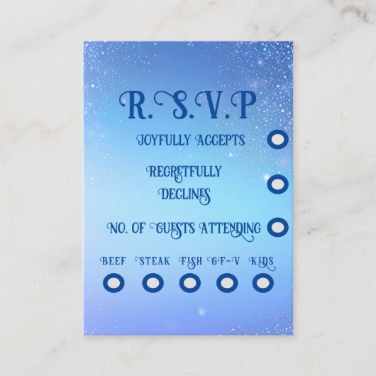 Elegante Sparkle Wedding Informatiekaartje (Voorkant)