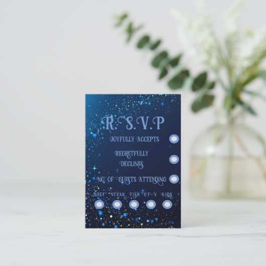 Elegante Sparkle Wedding Informatiekaartje (Staand voorkant)
