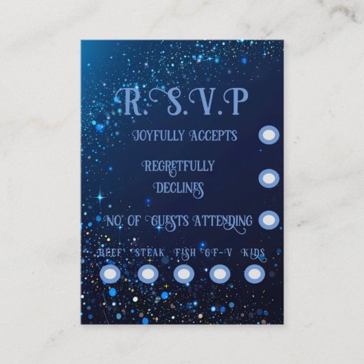 Elegante Sparkle Wedding Informatiekaartje (Voorkant)