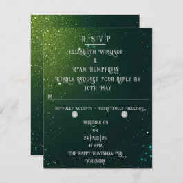Elegante Sparkle Wedding RSVP Kaartje