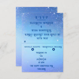 Elegante Sparkle Wedding RSVP Kaartje