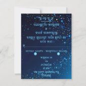 Elegante Sparkle Wedding RSVP Kaartje (Voorkant)