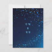 Elegante Sparkle Wedding RSVP Kaartje (Achterkant)