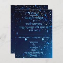 Elegante Sparkle Wedding RSVP Kaartje