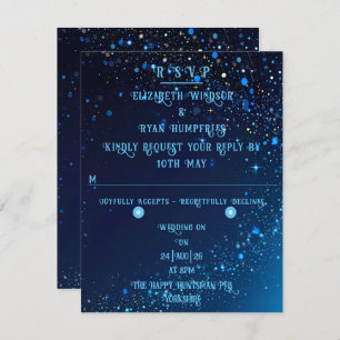Elegante Sparkle Wedding RSVP Kaartje