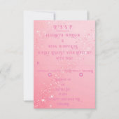 Elegante Sparkle Wedding RSVP Kaartje (Voorkant)
