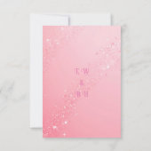 Elegante Sparkle Wedding RSVP Kaartje (Achterkant)