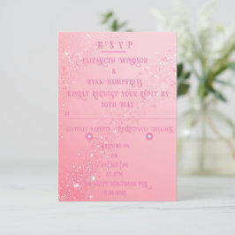 Elegante Sparkle Wedding RSVP Kaartje