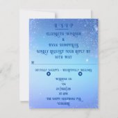 Elegante Sparkle Wedding RSVP Kaartje (Voorkant)