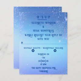 Elegante Sparkle Wedding RSVP Kaartje
